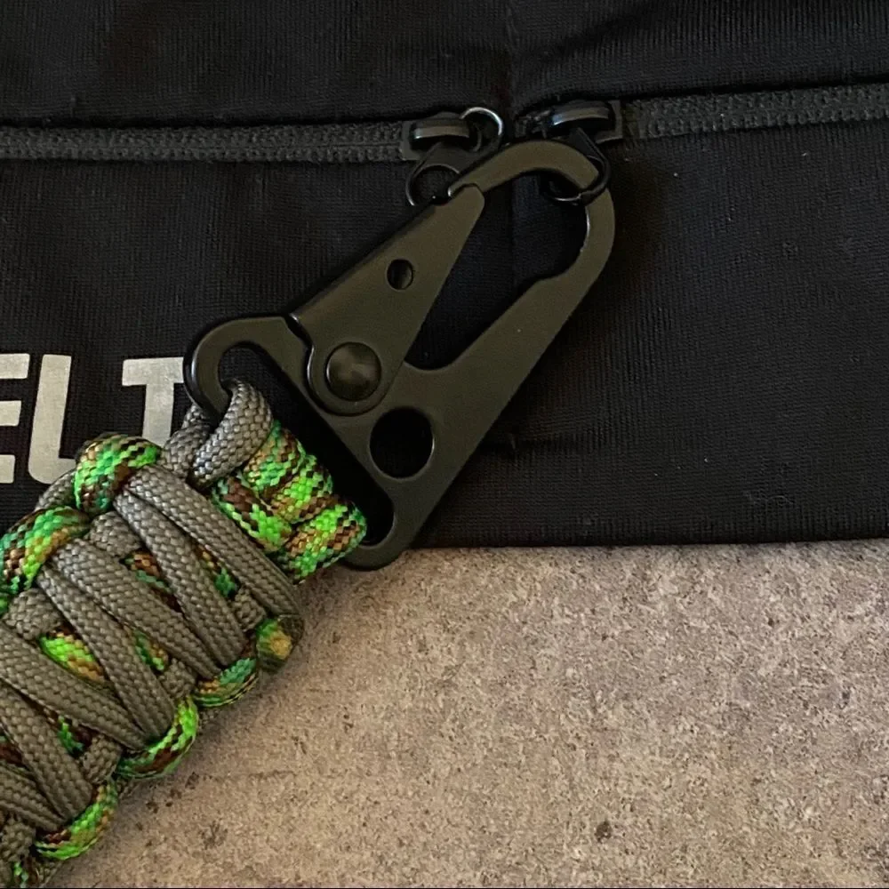 Paracord Keychain Handmade USA Unisex Sporty Green Grey NEW King Cobra